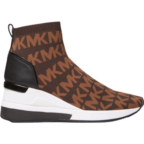 michael kors skyler slip-on|Skyler Logo Stretch Knit Sock Sneaker .